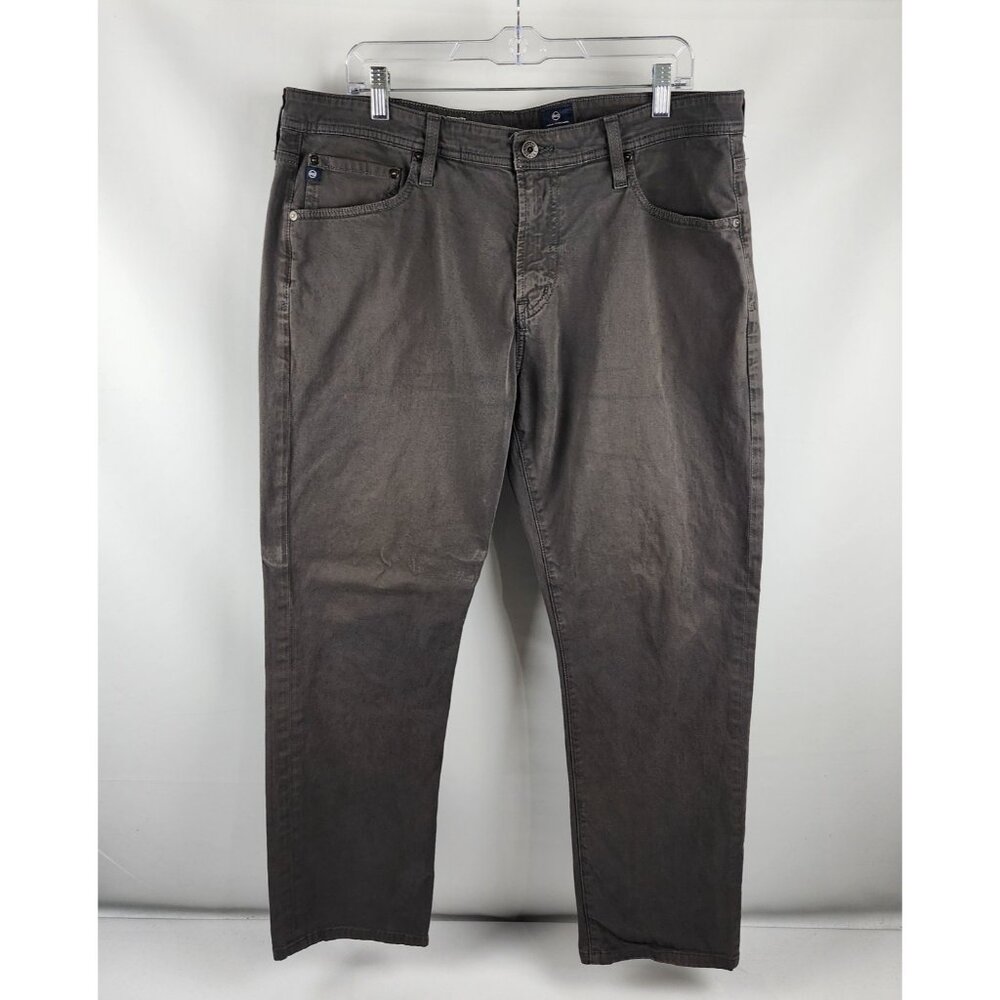 AG Adriano Goldschmied Pants Mens 36x29 Gray Green The Everett Slim Straight